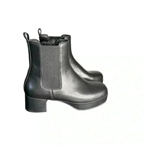 Jeffrey Campbell LILLIAN PLATFORM CHELSEA BOOT IN BLACK 7.5